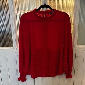 Adrianna Papell Vibrant Red Blouse